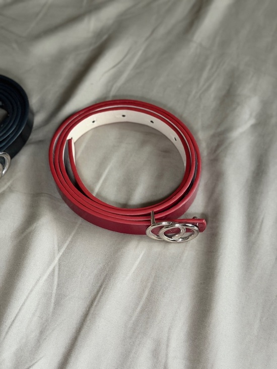 Fashion Nova Double-Ring Belt — Black, Red, Cream main image 5